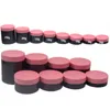 PET Glossy Black Eye Cream Jar Packaging Bottle Matte Pink Plastic Lid Cosmetic Container Portable Empty Skincare Facial Cream Pot 30G 50G 80G 100G 120G 150G 200G 250G