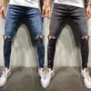 Jeans pour hommes Hommes Black Zipper Pantalon Boyfriend Streetwear Cacual Long Denim Pantalon