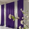 Dekoracja imprezy 2023 Przyjazd biały zasłona Purple Ice Silk Srebrna cekinowa cekinowa drape