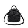 Factory wholesale ladies shoulder bags 2 colors niche design classic sewing striped handbag elegant Joker solid color leather bucket bag cute mini wing backpack