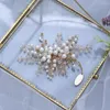 Headpieces HP136 Luxury Clear Crystal Wedding Comb Bride Headbonad Hair Clips Women Tiara Water Drop Pearl Accessories Gift