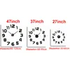 Relógios de parede Design moderno relógio de parede grande 3d DIY Clocks Relógios Relógios da moda Adete de espelho acrílico Decoração de casa Decoração de casa Horloge 230329