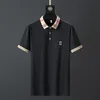 Polos pour hommes Polo à manches courtes à manches courtes pour hommes Business Coton Casual Top Top Polo Broiderie Black Men's Clothing 230329