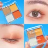 Glitter 4 Farben Lidschatten-Palette Mattschimmer Soft Touch Langanhaltend Wasserdicht Pigmentiert Aufhellen der Augen Make-up-Kosmetik