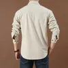 Chemises décontractées pour hommes printemps automne Denim hommes chemises à manches longues 100% coton Camiseta Masculina armée militaire décontracté taille S-4XL 5XL 6XL 230329