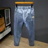 Herr jeans 4xl 5xl 6xl 7xl plus size lättvikt Loose Jeans Summer Classic Style Men's Stretch Fashion Denim Jeans Harem Pants 230329