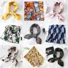 Halsdukar kvinnor liten satin silkes halsduk fyrkantig tryck wrap foulard femme näsduk bandana nack hår mager slips halsdukar 230328