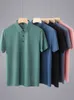 Mens Polos Summer Polo Shirts Classic Short Sleeve Tee Breathable Cooling Quick Dry Nylon Golf Tshirt Plus Size 8XL 230329