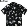 Chemises décontractées pour hommes Dark Icon Imprimé Vintage Street Shirts For Men Summer Hawaiian Shirts Mâle Top 230329