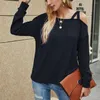 Chemisiers pour femmes Chemises d'été pour femmes Lâche à manches longues Chemisier à épaules dénudées Chemise décontractée Col oblique Blusas Cortas Sexy Femme Tops Sports