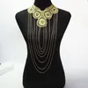 Chains Lace Flower Collares Tassel Gold Bodychain Women Hollow Big Gothic Necklace Multilayer Chain Elegant Party Jewelry Duftgold