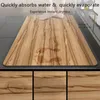 Carpet Bathroom mats Diatomaceous Earth non-slip rubber shower Diatom mud carpet walnut grain bathroom quick drying flooring foot mats 230329