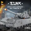 Andra leksaker Byggnadsblock Militär Panlos 2127 PCS German Mouse Type Heavy Armored Tank Soldier Children S Toy Sticker Gift Small Brick 230329