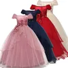 Robes de filles enfant mariage pour fleur élégante princesse longue robe bébé fille robe de noël robes infantil taille 6 12 14 ans 230329