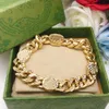 Projekt designerski bransoletki litera podwójne łańcuchy logo łańcuchy bransoletka luksusowe kobiety biżuteria metal ggity kryształowy łańcuch perłowy prezent 212