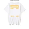 T-Shirts für Herren Off Trendy White Spray Painted Arrow Print Kurzes T-Shirt Männer und Frauen Liebhaber Loose Round Neck Half Sleeve Printed TOVR