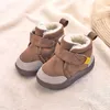 Athletic Outdoor New Kids Winter Snow Boots Infant Baby Girl Shoes Cotton Plush Warm Toddler Outdoor Sneakers Fashion Boys Short Non-Slip Booties W0329