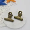 4 Tamanho Retro redondo clipes de metal redondo clipe de bulldog bronze clipe de papel de metal clipe para tags sacos de escritório u0329