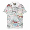 Lyxdesigners Sommar Herr Klänningar Dammode Bomull Pikétröja Herr Turn Down-krage Casual Social Style Giraffe Märkestryck Man Polos Toppar 100%bomullM-3XL