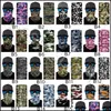 Maschere per feste Sciarpa magica senza cuciture all'aperto Sci Camo Mezza maschera Bandana Scaldacollo Fascia per capelli Turbante Ciclismo Consegna a domicilio Gard Dhlqc