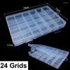 Jewelry Pouches Transparent Plastic Storage Box Compartment Adjustable Container Boxes Beads Ring Earring Organizer Case