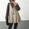 Gilets pour femmes lâche mince grande taille gros mm100kg pull manteau femmes tricoté débardeur coréen col en v épaule ZY5126 230329