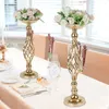 Andra evenemangsfestleveranser TABELL CENTERPIECE Flower Holder Gold Metal Flower Bouquet Vase For Wedding Mariage Decor Table/Aisle Stand Floral Holder 230329