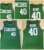 Concord Academy High School 40 Shawn Kemp Jersey Basketball College Shirt All Sitched Team Color Green لمشجعي الرياضة.