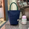 DIAPER Väskor Cylinder Canvas Lunch Box Bag Simple Portable Mummy With Shopping