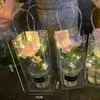 Gift Wrap Flower Packing Box Transparent PVC Flower Bouquet Bagging Florist Decoration Long Tote Clear Bag Collocation Packaging Bag 25*10*10CM