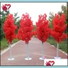 Decorative Flowers Wreaths Decoration 5Ft Tall 10 Piece/Lot Slik Artificial Cherry Blossom Tree Roman Column Road Leads Fo Dh2Wp