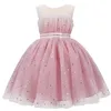 Abiti da ragazza Abito da principessa per bambini Matrimonio Elegante Tutu Abito da ballo Bambini Compleanno Comunione Senza maniche Abiti gonfi 230329