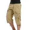 Men's Shorts Casual Shorts Men Summer Camouflage Cotton Cargo Shorts Men Camo Short Pants Homme Without Belt Drop Calf-Length Pants 230328
