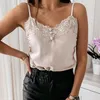 Camisoles Tanki Summer Women Sexy Camisole koronka V szyja spaghetti pasek zbiornik Top Ladie