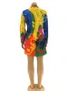 Fashion Women Shirt Dress Long Sleeve Vestidos Designer Dresses Colorful Painted One Piece Wholesale Clothing