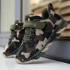 Sneakers Camouflage Kids For Boys Breathable Air Mesh Running Shoe Children Sports Shoes Outdoor Army Green/Blue Trainers