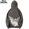 Mens Hoodies Sweatshirts 2023 Hip Hop Streetwear Harajuku Pullover Angel God Printed Hoodie Pocket Cotton Fleece Grey Hooded Sweatshirt 230329