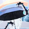 Umbrellas Automatic Folding Umbrella Built-In Led Light 10 Bones Rain And For Sun Raining Sunny Days Night TIME Outdoor