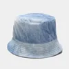 Wide Brim Hats Tie-dyed Corduroy Fisherman Hat Women Outdoor Double-sided Basin Trend Sun Bucket Davi22