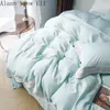 Ensembles de literie Naturel Luxe Soie Beauté Maison Chambre Ensemble Avec Couverture Drap Plat Lit Pour Couette Adulte