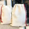 Kerstdecoraties Sublimatie Blanco Santa Sacks Diy Persooniseerde DString Bag Gift Bags Pocket Transfer Druppel