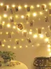 Strings LED String Lights 2M / / 4m PO -clip Fairy Buiten Batterij Bediende Garland Kerstmis Decoratie Party Wedding Kerstmis