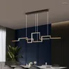 Chandeliers LED Pendant Lamp Modern Nordic Creative Geometry Black Living Room Dining Decor Bar Office Hanging Light