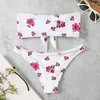 Women's Swimwear White Print Sexy Bikinis Women's Female Swimsuit Swimming Bathing Suits Girls Brazilian Bikini Set Beach Wear Bather