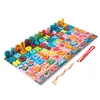 Jouets d'apprentissage Montessori Bois Multifonctionnel Tableau Logarithmique Caractère Trafic Animal Magnétique Pêche Préscolaire Enfant Éducation Préscolaire 230329