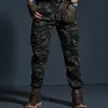メンズパンツ高品質のカーキカジュアルパンツメンミリタリー戦術ジョガーカモフラージ貨物パンツマルチポケットファッションブラックアーミーズボン230329