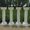 Fournitures de décoration de mariage colonne romaine en plastique blanc route citée LED piliers de lueur pour scène de fête accessoires de zone d'accueil 2 pièces