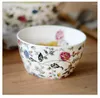 Bowls 4.5 Inch Real Bone China Floral Japanese Bowl Porcelain Small Snack Ceramic Mini Kitchen For Sauce Rice