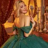 Sparking Green quinceanera платья для младшего бального платья