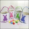 Gift Wrap Easter Egg Storage Basket Canvas Bunny Ear Bucket Creative Bag With Rabbit Tail Decoration 8 Styles Drop Delivery Home Gar Dh1Tk